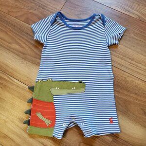 Joules Alligator Romper Size 3-6m